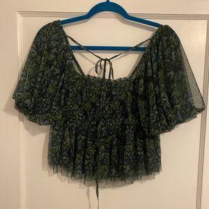 NWT Free People Penelope printed smock top